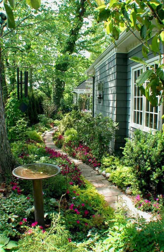 Lush backyard with native plants and wide open spaces perfect for ranch style house landscaping ideas